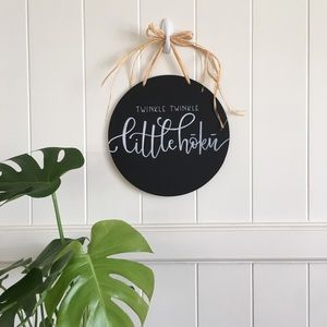 Reversible Hand Lettered Sign